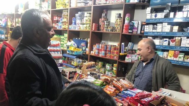 A grocery story in Qamishli