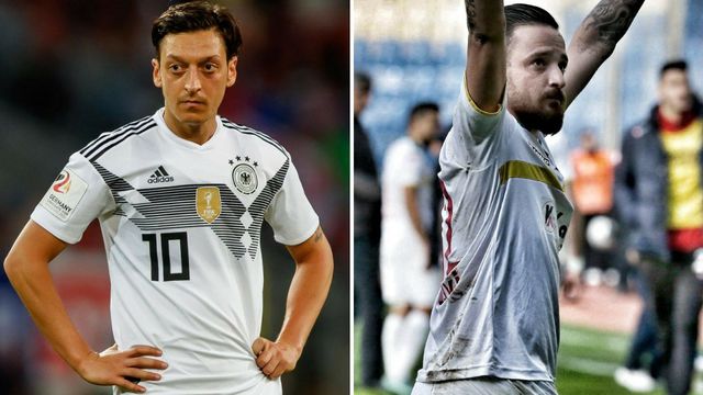 Mesut Özil and Deniz Naki play a game of two halves
